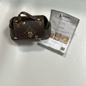 - Upcycled LV AIRPOD CASE WITH CERTIFICATE